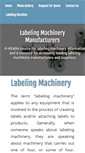 Mobile Screenshot of labeling-machinery.net